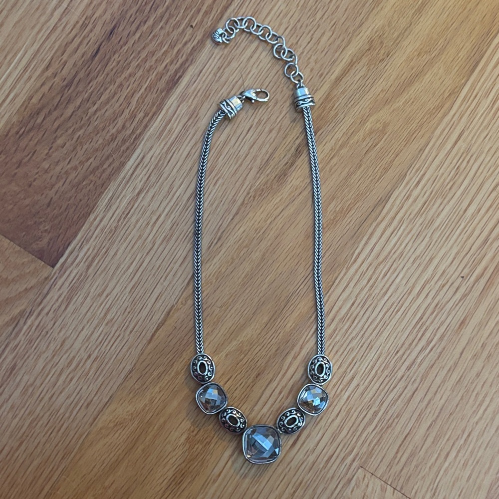 Brighton Silver Necklace with Crystal Accents